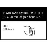 Marley Plain Tank Overflow Outlet - RH8124-2